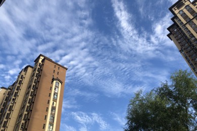 雨后的天气好好，天真蓝